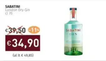 Prezzemolo e Vitale SABATINI London Dry Gin offerta