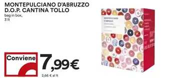 Coop Montepulciano d'abruzzo d.o.p. cantina tollo offerta