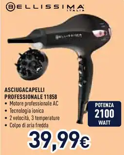 Unieuro BELLISSIMA Asciugacapelli professionale 11858 offerta