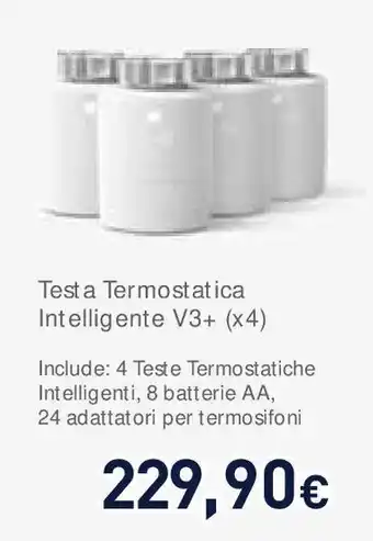 Unieuro Test a Termostatica Intelligente V3+ (x4) offerta