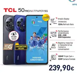Unieuro TCL 50 PRO NXTPAPER 5G offerta
