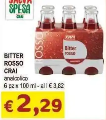 Crai Bitter rosso CRAI analcolico offerta