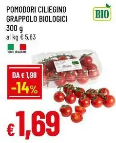 Famila Pomodori ciliegino grappolo biologici offerta