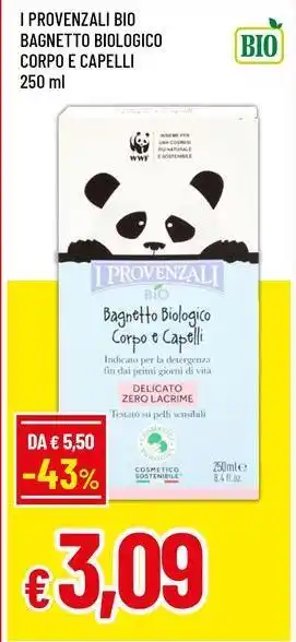 Famila I PROVENZALI Bio bagnetto biologico corpo e capelli offerta