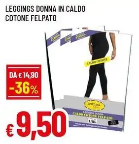 Famila Leggings donna in caldo cotone felpato offerta