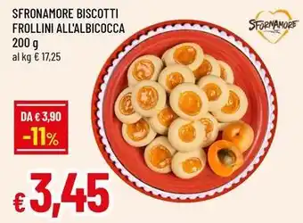 Famila Superstore SFRONAMORE biscotti frollini all'albicocca offerta