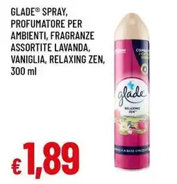 Famila Superstore GLADE Spray, profumatore per ambienti offerta