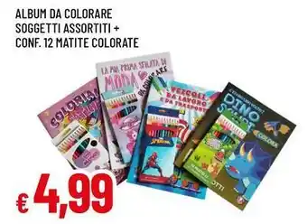 Famila Superstore Album da colorare soggetti assortiti + conf. 12 matite colorate offerta