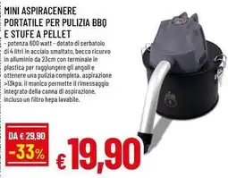 Famila Superstore Mini aspiracenere portatile per pulizia bbq e stufe a pellet offerta