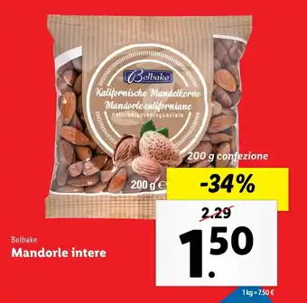 Lidl Belbake Mandorle intere offerta