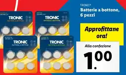 Lidl TRONIC Batterie a bottone, 6 pezzi offerta