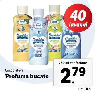 Lidl Coccolatevi Profuma bucato offerta