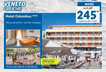 Lidl Hotel Columbus offerta