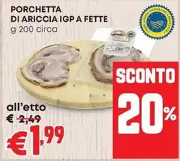 Pam Porchetta di ariccia igp a fette offerta