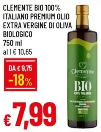 Galassia Clemente bio 100% italiano premium olio extra vergine di oliva biologico offerta