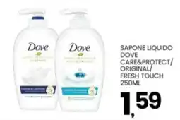 Interspar Sapone liquido dove care&protect/ original/ fresh touch offerta