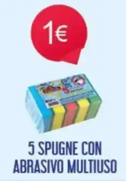 Interspar 5 spugne con abrasivo multiuso offerta