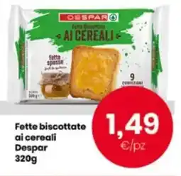 Interspar Fette biscottate ai cereali Despar offerta