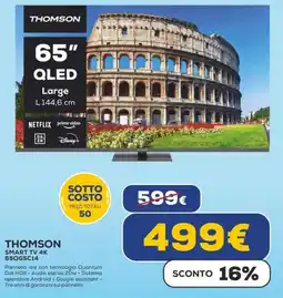 Euronics THOMSON SMART TV 4K 65QG5C14 offerta