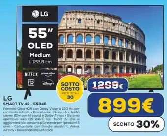 Euronics LG SMART TV 4K - 55B46 offerta