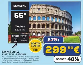 Euronics SAMSUNG SMART TV 4K-55CU7090 offerta