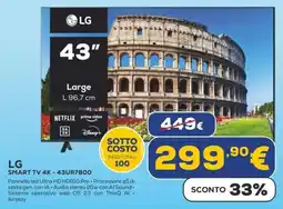 Euronics LG SMART TV 4K-43UR7800 offerta