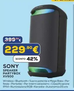 Euronics SONY SPEAKER PARTYBOX XV500 offerta