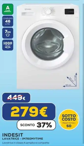 Euronics INDESIT LAVATRICE - IM760MYTIME offerta