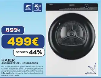 Euronics HAIER ASCIUGATRICE - HD100A2939 offerta