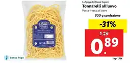 Lidl La Spiga dei Buoni Sapori Tonnarelli all'uovo offerta