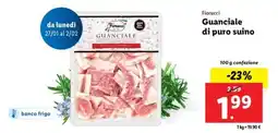 Lidl Fiorucci Guanciale di puro suino offerta