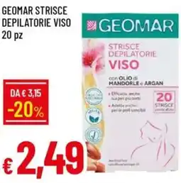 Galassia Geomar strisce depilatorie viso 20 pz offerta