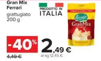 Carrefour Gran Mix Ferrari grattugiato offerta