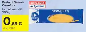 Carrefour Pasta di Semola Carrefour offerta