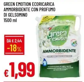 Galassia Green emotion ecoricarica ammorbidente con profumo di gelsomino offerta