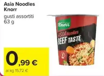 Carrefour Asia Noodles Knorr offerta