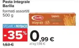 Carrefour Pasta Integrale Barilla offerta