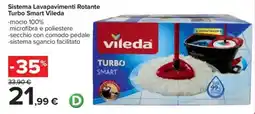 Carrefour Sistema Lavapavimenti Rotante Turbo Smart Vileda offerta