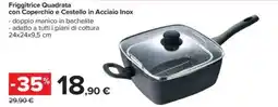 Carrefour Friggitrice Quadrata con Coperchio e Cestello in Acciaio Inox offerta