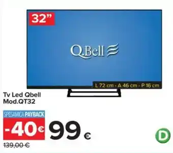 Carrefour Tv Led Qbell Mod.QT32 offerta