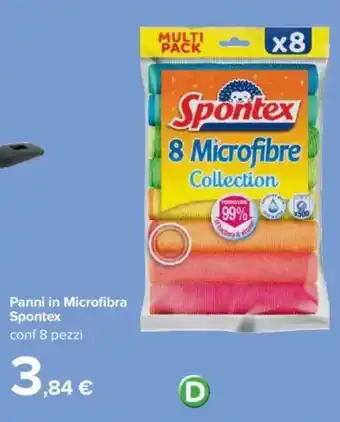 Carrefour Panni in Microfibra Spontex offerta