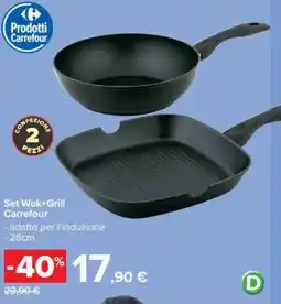 Carrefour Set Wok+Grill Carrefour offerta