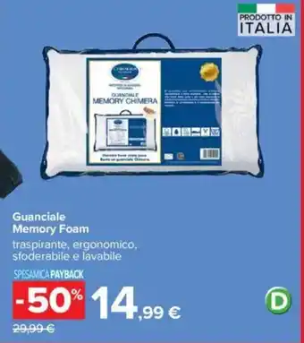 Carrefour Guanciale Memory Foam offerta