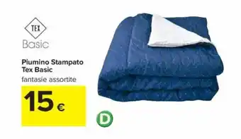 Carrefour Piumino Stampato Tex Basic offerta