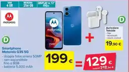 Carrefour Smartphone Motorola G35 5G + Auricolare Tekside offerta