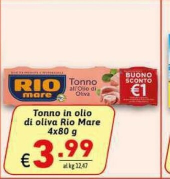 Ipercarni Tonno rio mare offerta