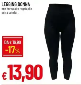 Galassia Legging donna con bordo alto regolabile extra comfort offerta