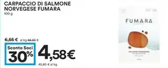 Coop Superstore Carpaccio di salmone norvegese FUMARA offerta