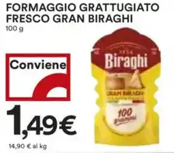 Coop Superstore Formaggio grattugiato fresco gran BIRAGHI offerta