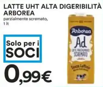 Coop Superstore Latte uht alta digeribilità ARBOREA offerta